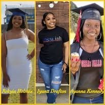Bekaya Holmes, Tyonna Deshawn, and Savanna Kennerly — scholarship recipients