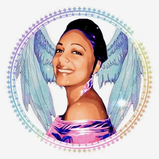 Angel wings illustration soft purple